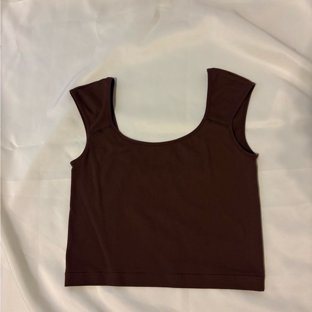 Garage Chocolate Brown Crop Top